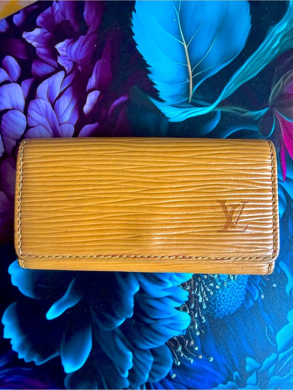 Louis Vuitton Epi Leather Key Case in Mustard Yellow